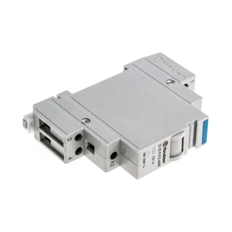 Finder DIN Rail Power Relay 12V dc Coil, 20A Switching Current, DPST Contact Configuration 22.22.9.012.4000