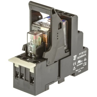TE Connectivity DIN Rail Power Relay 24V dc Coil 12A Switching Current DPDT PT2L7LC4 8-1415534-9