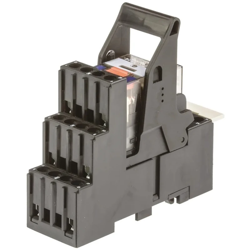 TE Connectivity DIN Rail Power Relay 24V dc Coil 12A Switching Current DPDT PT2L7LC4 8-1415534-9