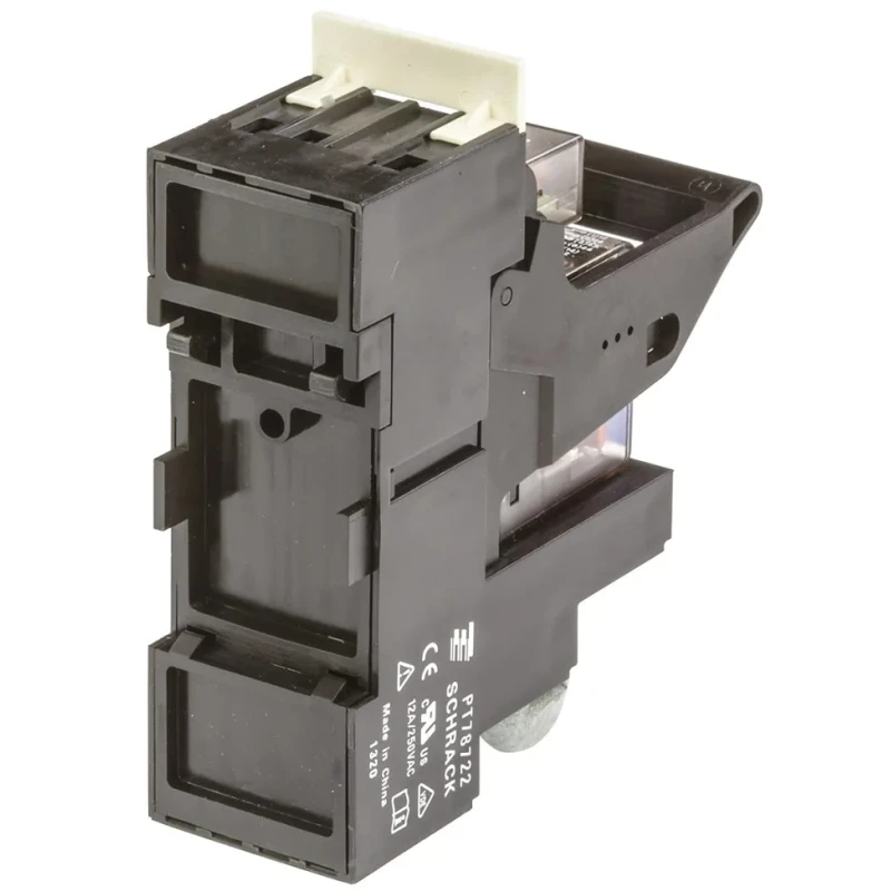 TE Connectivity DIN Rail Power Relay 24V dc Coil 12A Switching Current DPDT PT2L7LC4 8-1415534-9