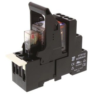 TE Connectivity DIN Rail Power Relay 24V dc Coil 6A Switching Current 4PDT PT5L7LC4 1415535-9