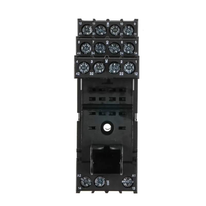 TE Connectivity 4 Way 240V AC DIN Rail Relay Socket for PT5 Series PT78742 1-1415526-1