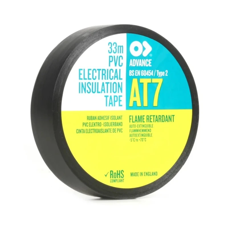 Advance Tapes Grey Polyvinyl Chloride Electrical Tape, 19mm Width, 33m Length AT7