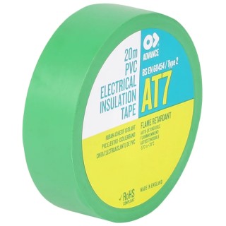 Advance Tapes Green Polyvinyl Chloride Electrical Tape 19mm x 20m AT7