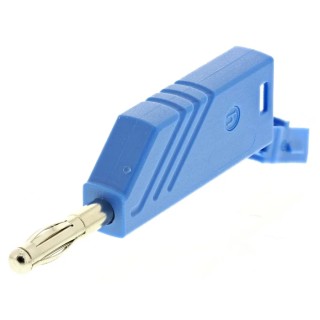 Hirschmann Test & Measurement Blue Male 4 mm Banana Plug, Screw Termination, 60V dc, 24A, Nickel Plating 934100102