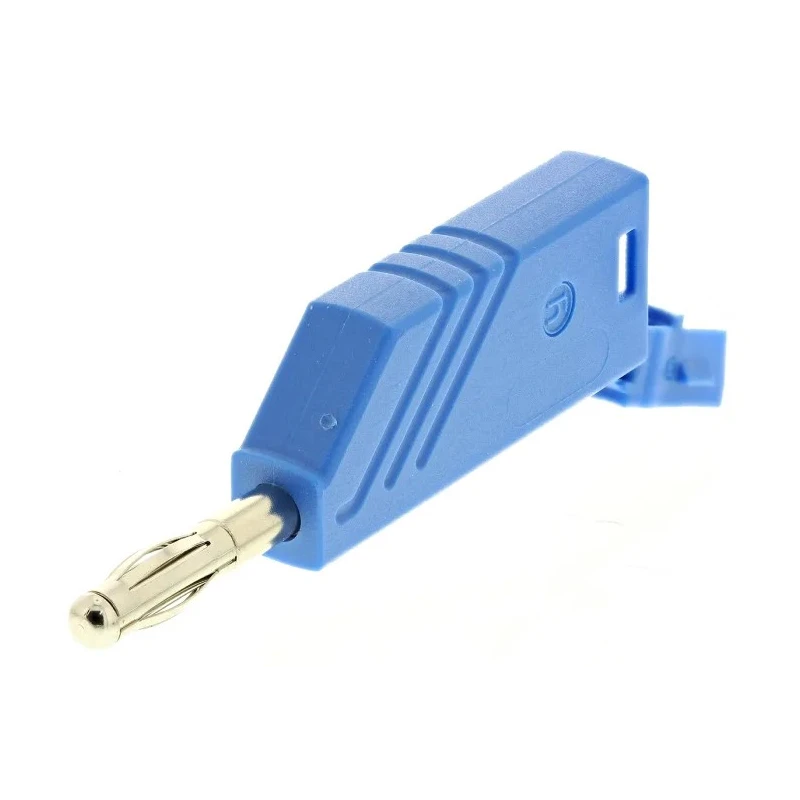 Hirschmann Test & Measurement Blue Male 4 mm Banana Plug, Screw Termination, 60V dc, 24A, Nickel Plating 934100102
