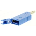Hirschmann Test & Measurement Blue Male 4 mm Banana Plug, Screw Termination, 60V dc, 24A, Nickel Plating 934100102