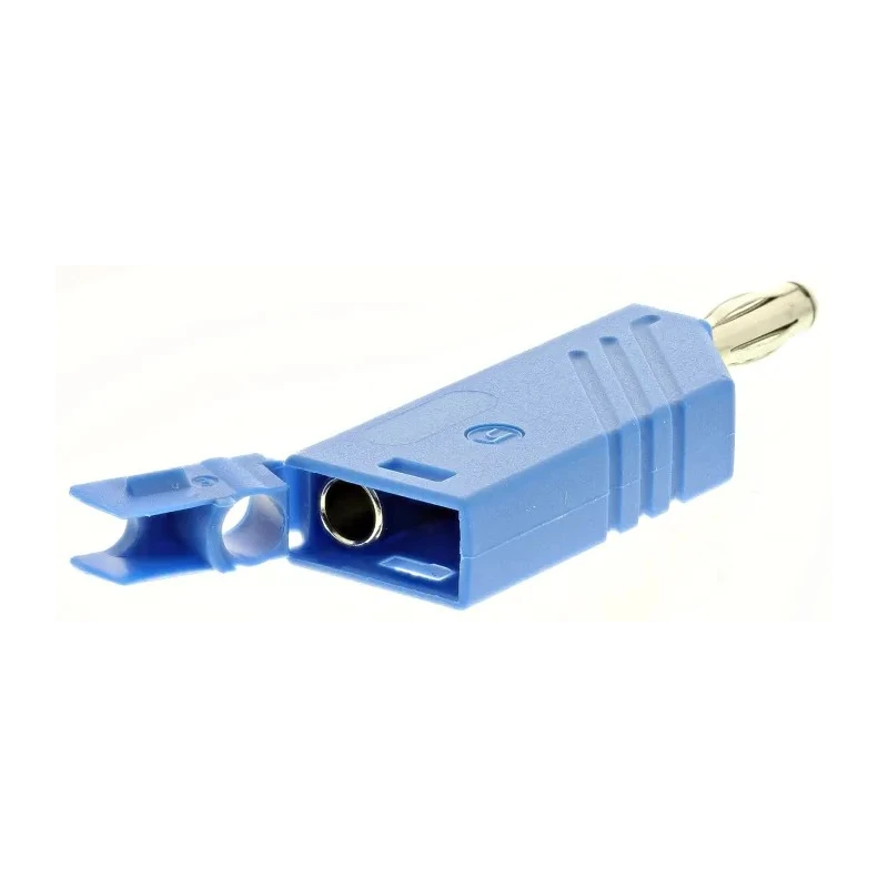 Hirschmann Test & Measurement Blue Male 4 mm Banana Plug, Screw Termination, 60V dc, 24A, Nickel Plating 934100102