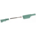 Hirschmann Test & Measurement Green Male Banana Plug 4 mm Connector Screw Termination 1kV 24A Nickel Plating 934099104