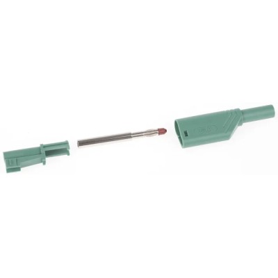Hirschmann Test & Measurement Green Male Banana Plug 4 mm Connector Screw Termination 1kV 24A Nickel Plating 934099104
