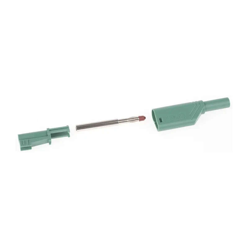 Hirschmann Test & Measurement Green Male Banana Plug 4 mm Connector Screw Termination 1kV 24A Nickel Plating 934099104