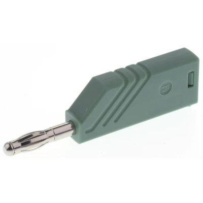 Hirschmann Test & Measurement Green Male Banana Plug, 4 mm Connector, Screw Termination, 60V dc, 24A, Nickel 934100104