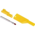 Hirschmann Test & Measurement Yellow Male Banana Plug, 4 mm Connector, Screw Termination, 1kV, 24A, Nickel Plating 934099103