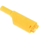 Hirschmann Test & Measurement Yellow Male Banana Plug, 4 mm Connector, Screw Termination, 1kV, 24A, Nickel Plating 934099103