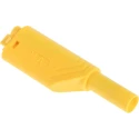 Hirschmann Test & Measurement Yellow Male Banana Plug, 4 mm Connector, Screw Termination, 1kV, 24A, Nickel Plating 934099103