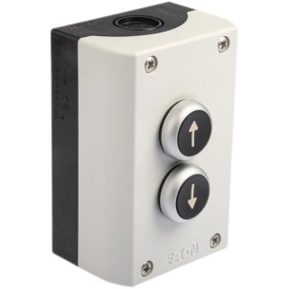 Eaton RMQ Titan Momentary Enclosed Push Button SPDT Black Plastic 2 Cutouts IP65 78640752 M22-I2-(511-4996)