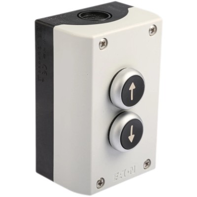Eaton RMQ Titan Momentary Enclosed Push Button SPDT Black Plastic 2 Cutouts IP65 78640752 M22-I2-(511-4996)