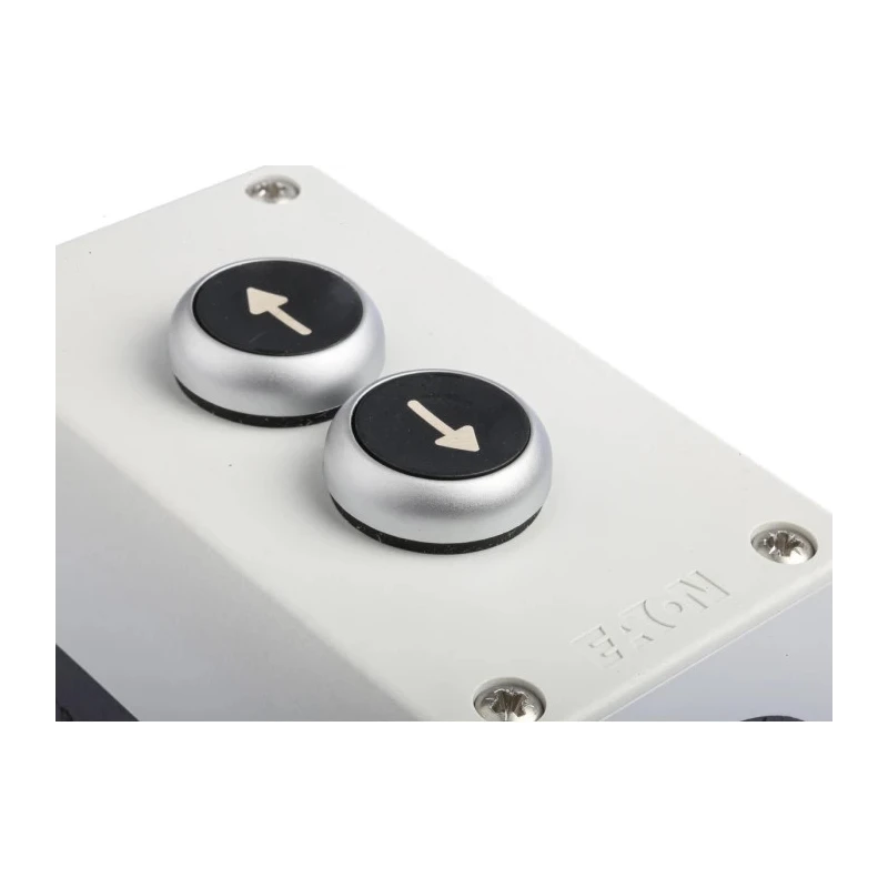 Eaton RMQ Titan Momentary Enclosed Push Button SPDT Black Plastic 2 Cutouts IP65 78640752 M22-I2-(511-4996)