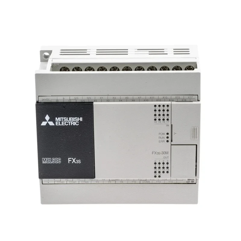 RS PRO FX3S Series PLC CPU, 16-Input Sink Input, 14 Relay Outputs, RS422 USB Communication FX3S-30MR-DS