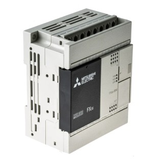 Mitsubishi Electric FX3S Series PLC CPU, 12-Input Sink Type, 8 Relay Outputs, 2A Output Current, DIN Rail Mount 