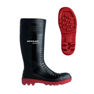Dunlop Acifort Red Black Stainless Steel Toe Capped Men's Safety Boots EU 42, PVC Nitrile Upper, Steel Midsole A252931