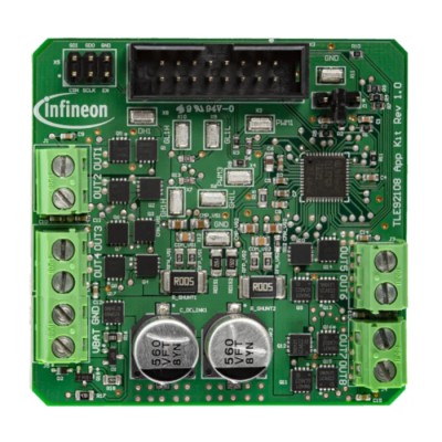 Infineon TLE92108-23QX APPKIT MOSFET Motor Evaluation Kit for DC Motors TLE92108-23QX