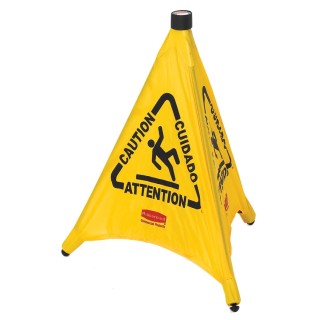 Rubbermaid Commercial Products Weighted Yellow 762 mm Fabric Steel Wet Floor Cone FG9S0100YEL