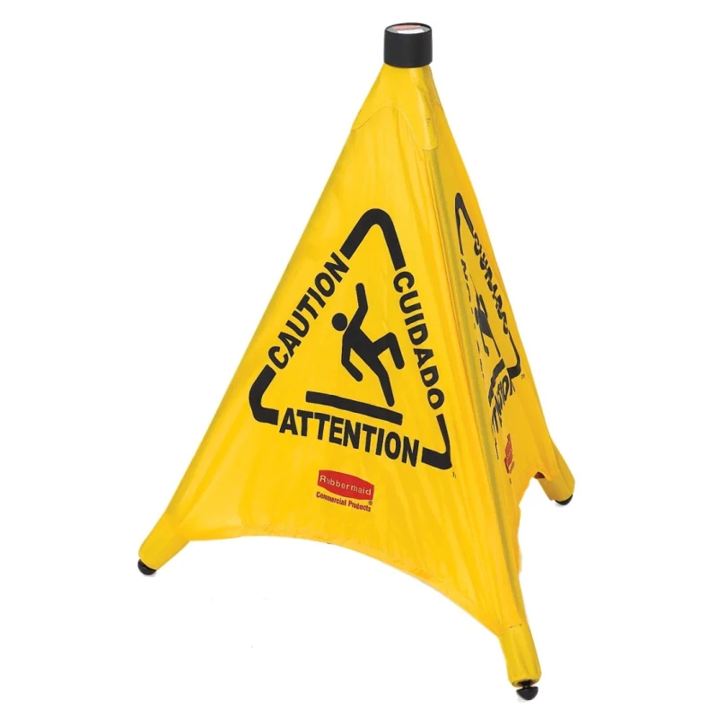 Rubbermaid Commercial Products Weighted Yellow 762 mm Fabric Steel Wet Floor Cone FG9S0100YEL