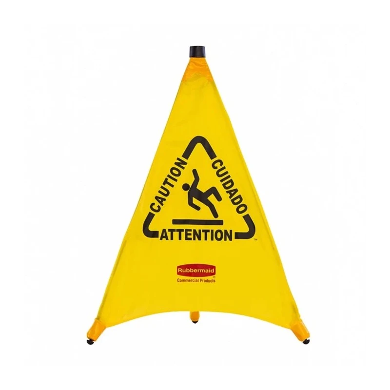 Rubbermaid Commercial Products Weighted Yellow 762 mm Fabric Steel Wet Floor Cone FG9S0100YEL