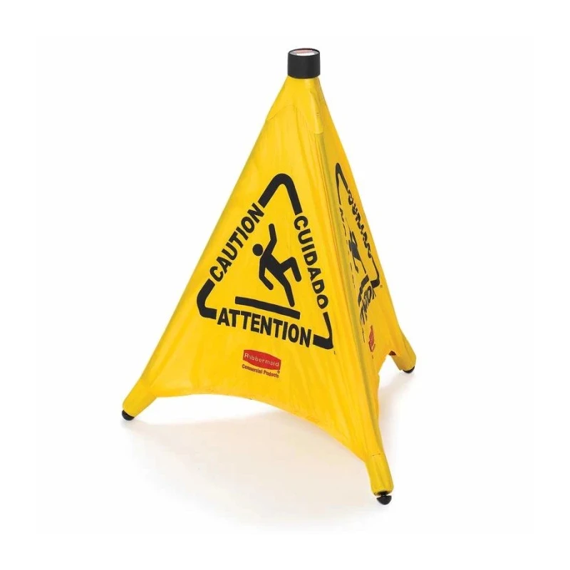Rubbermaid Commercial Products Weighted Yellow 508 mm Spring Steel Fabric Safety Cone FG9S0000YEL