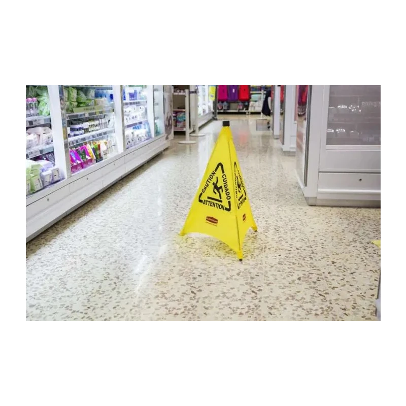Rubbermaid Commercial Products Weighted Yellow 508 mm Spring Steel Fabric Safety Cone FG9S0000YEL