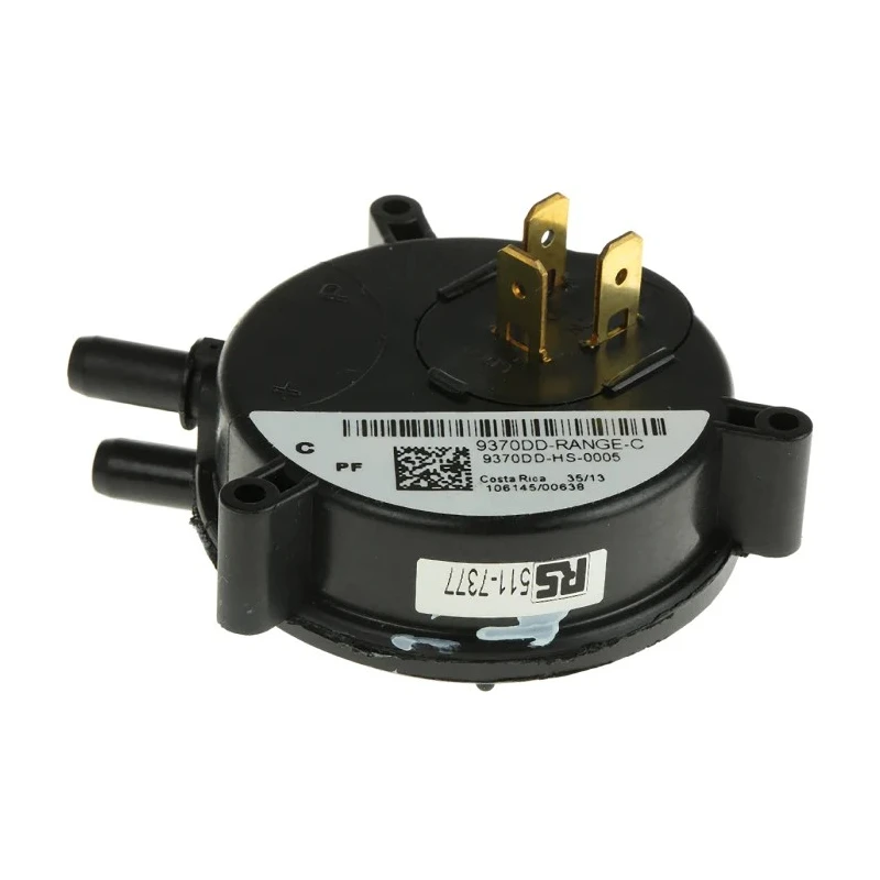Herga 6101 Series Ultra Low Pressure Differential Pressure Sensor 23.35 psi 2.86 mbar 125V AC Fibreglass Housing 6101-0030
