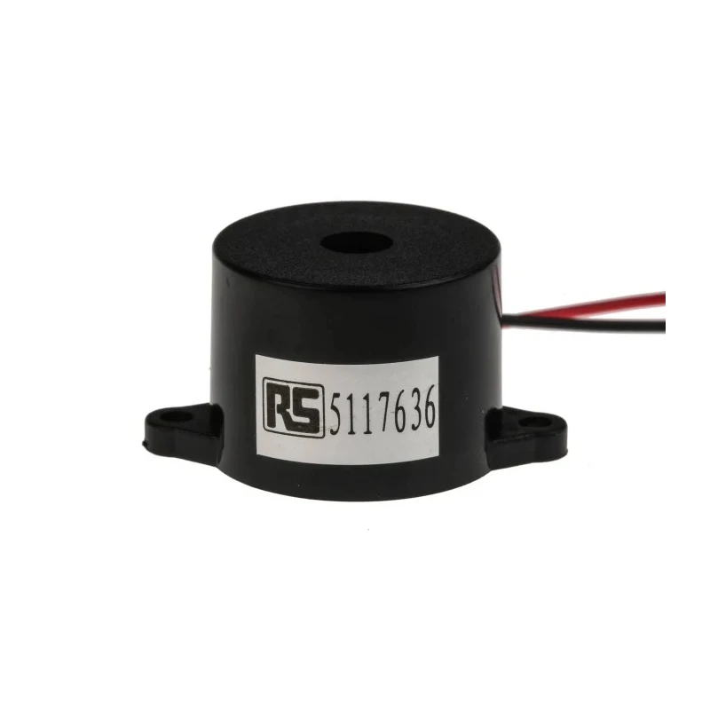 RS Pro 90 dB Panel Mount Continuous Internal 17 mm Piezo Buzzer Component 33 mm 3 V dc Min 16V dc Max 5117636P