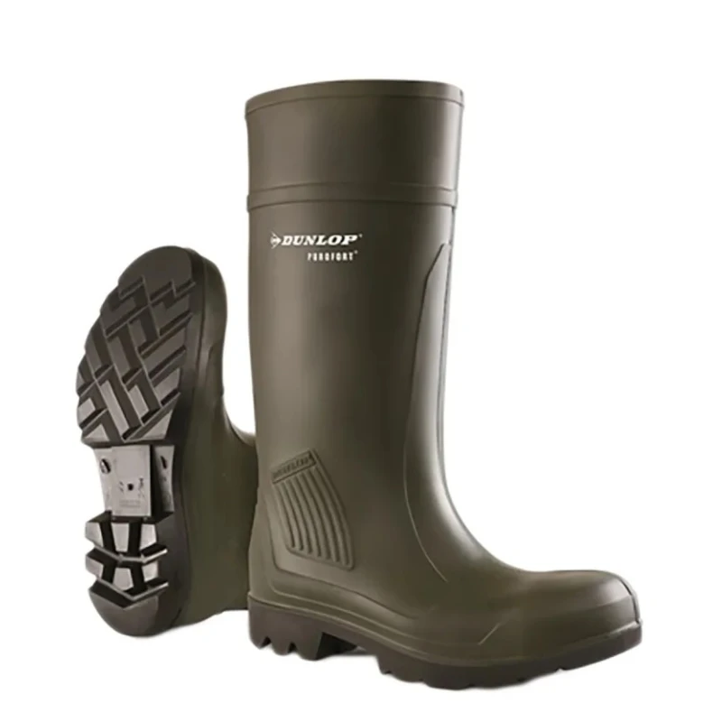 Dunlop Purofort Green Stainless Steel Toe Capped Unisex Safety Boots Size UK 10.5 EU 45 EN ISO 20345:2011 S5 CI SRA C462933
