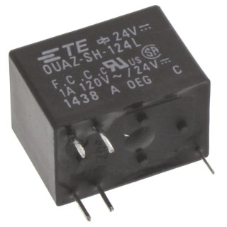 TE Connectivity PCB Signal Relay 24V DC Coil 2A DPDT OUAZ-SH-124L