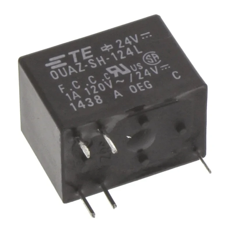 TE Connectivity PCB Signal Relay 24V DC Coil 2A DPDT OUAZ-SH-124L