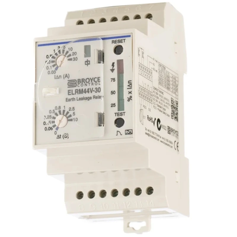 Broyce Control RCD Switch Earth Leakage Relay ELRM44V-30 115/230VAC