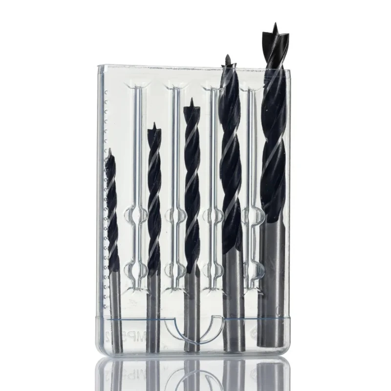 Tom Carrington & Son 5-Piece HSS Twist Drill Bit Set for Wood, 4 mm Min, 10 mm Max EBP SET 5