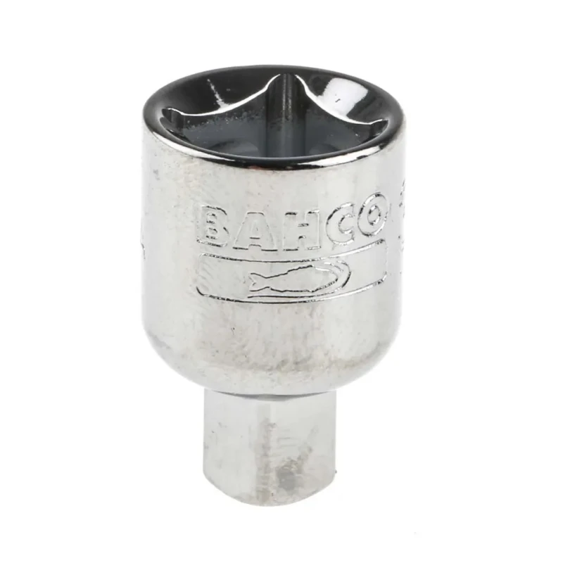 Bahco 3/8 in Square Drive Adapter Socket, Polished Alloy Steel, 24.7mm Overall 7764