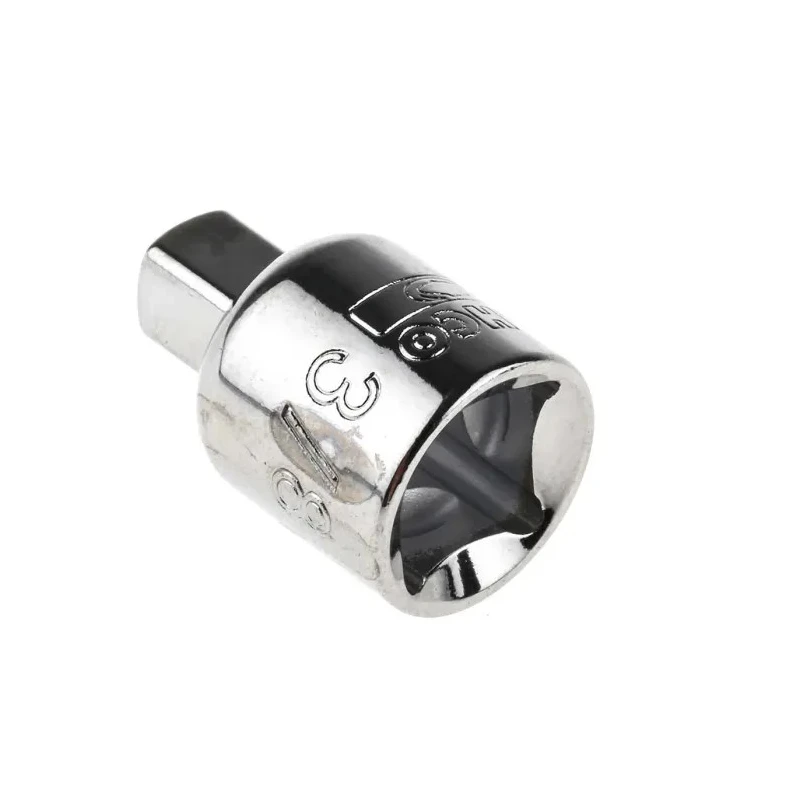 Bahco 3/8 in Square Drive Adapter Socket, Polished Alloy Steel, 24.7mm Overall 7764