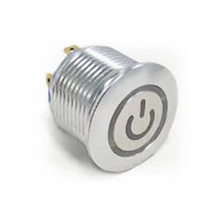 TE Connectivity Series Illuminated Push Button Switch, Latching, Panel Mount, 19.2 mm Cutout, SPST, Green LED, IP67 AV19