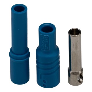 Hirschmann Test & Measurement Blue Female Banana Socket 4 mm Connector Screw Termination 1000V ac/dc 24A 934096102