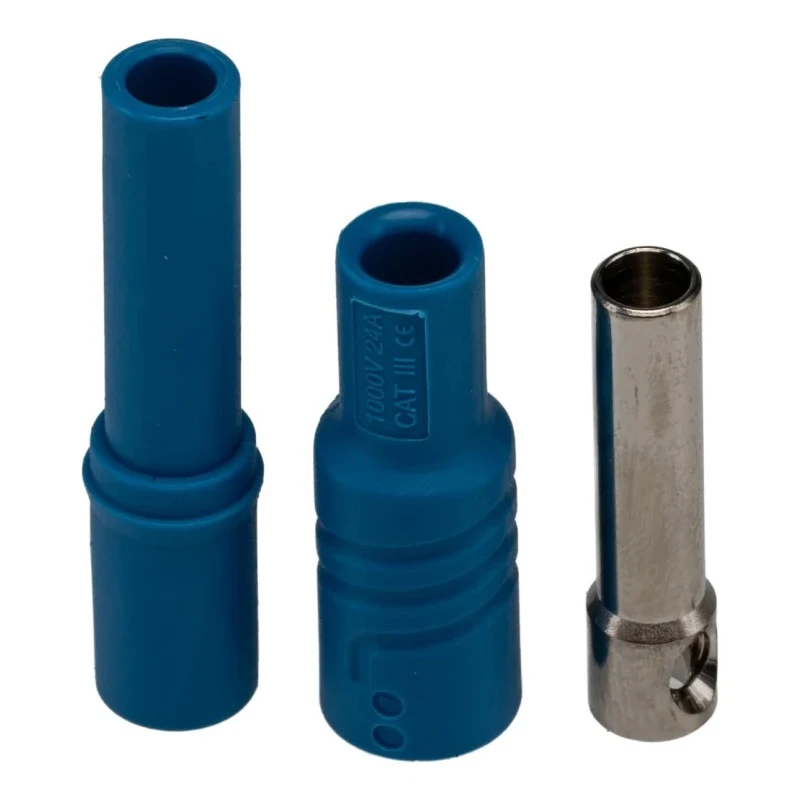 Hirschmann Test & Measurement Blue Female Banana Socket 4 mm Connector Screw Termination 1000V ac/dc 24A 934096102