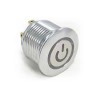 TE Connectivity AV19 Series Illuminated Momentary Push Button Switch Panel Mount 19.2 mm Cutout SPST Green LED IP67