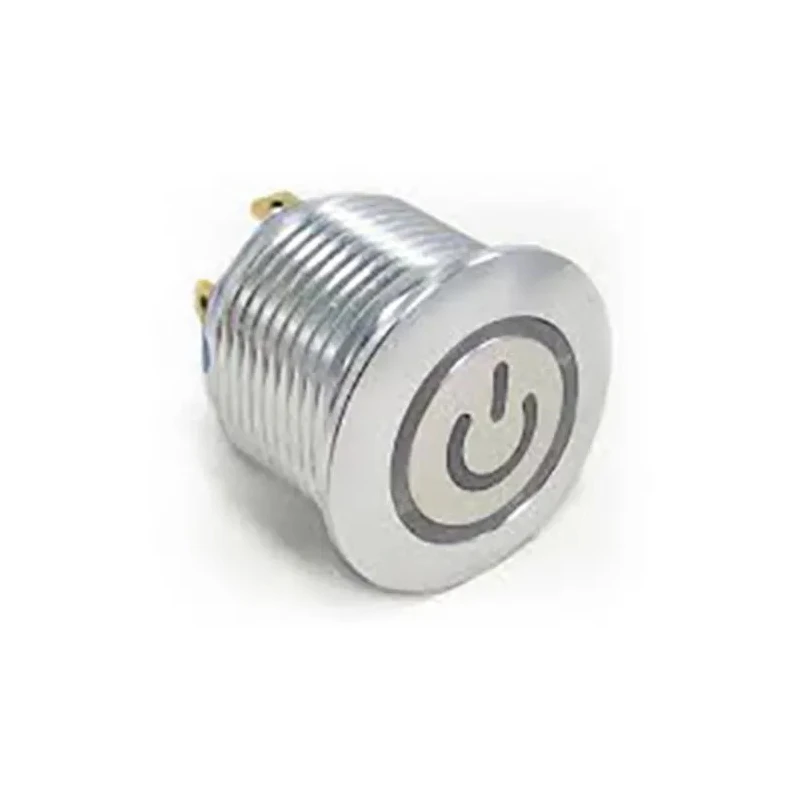 TE Connectivity Series Illuminated Push Button Switch, Latching, Panel Mount, 19.2 mm Cutout, DPDT, Green LED, IP67 AV19