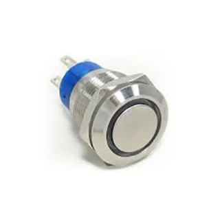 TE Connectivity Series Illuminated Push Button Switch, Latching, Panel Mount, 19.2 mm Cutout, DPDT, White LED, IP67 AV19