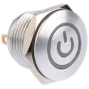 TE Connectivity Series Illuminated Push Button Switch, Momentary, Panel Mount, 16 mm Cutout, SPST, Blue LED, IP67, 36 V AV16