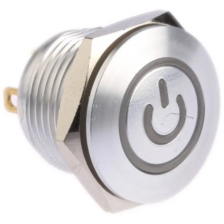 TE Connectivity Series Illuminated Push Button Switch, Momentary, Panel Mount, 16 mm Cutout, SPST, Blue LED, IP67, 36 V AV16