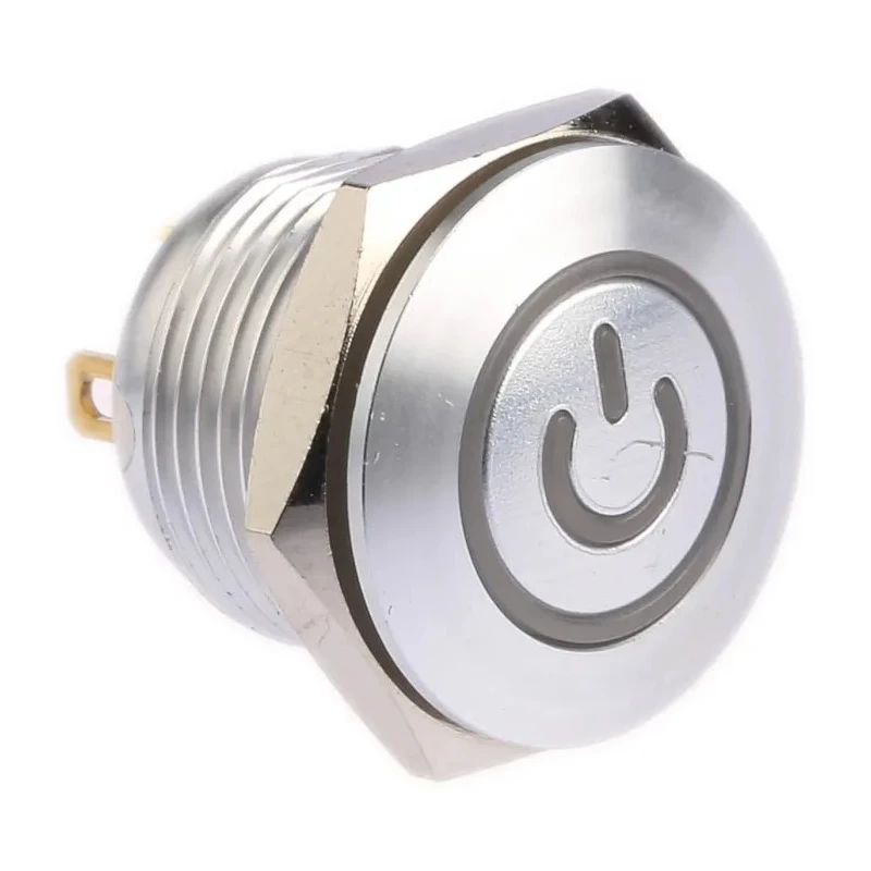 TE Connectivity Series Illuminated Push Button Switch, Momentary, Panel Mount, 16 mm Cutout, SPST, Blue LED, IP67, 36 V AV16