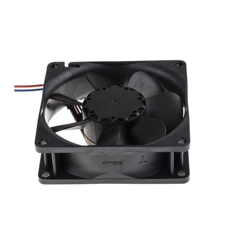 ebm-papst 8400 N Series Compact 12V DC Axial Fan, 45 m³/h Air Flow, 2050 RPM, 900 mW Power, IP68 80x80x25 mm 
